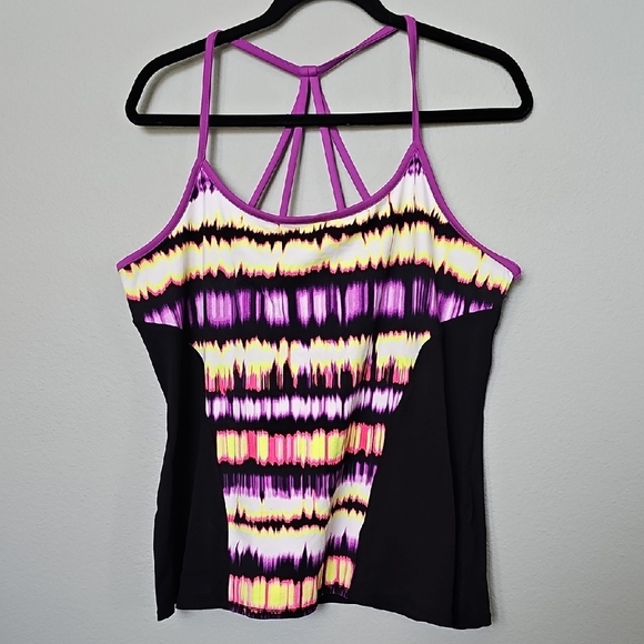 Livi Active Colorful Strappy Workout Exercise Tank Top 18/20 - Picture 1 of 7